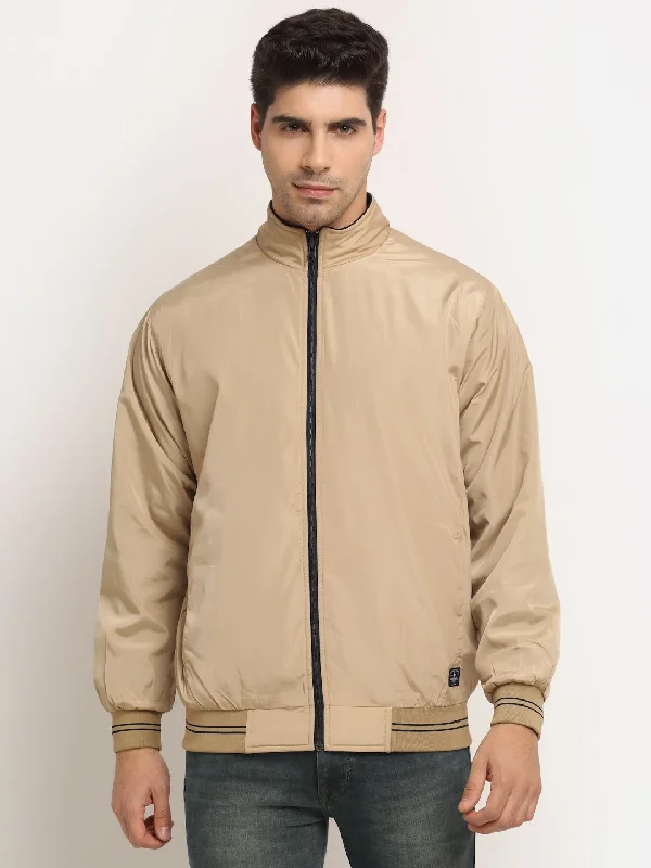 Elegant Tailoring Beige & Navy Blue Men's Reversible Jacket