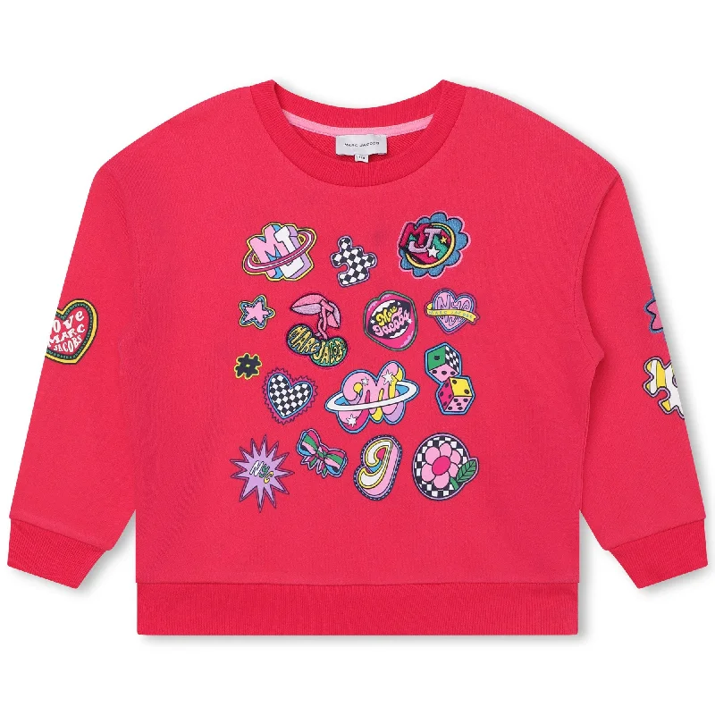 Light Layers Pink Logo Patch Sweatshirt