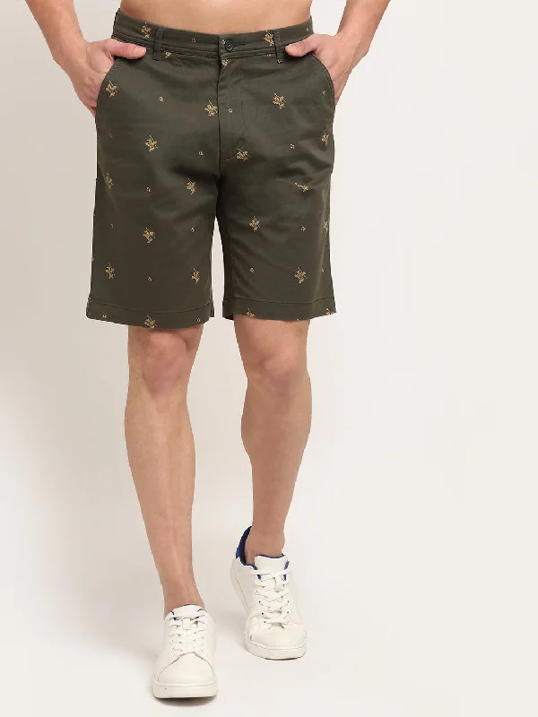 Elegant Design Olive Men Shorts