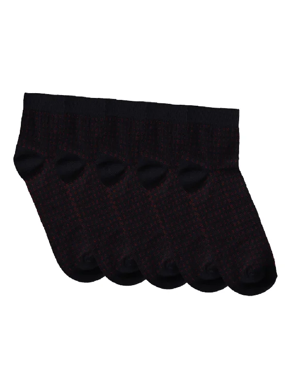 Men's Navy Blue Basic Ankle length Socks -Pack of 5