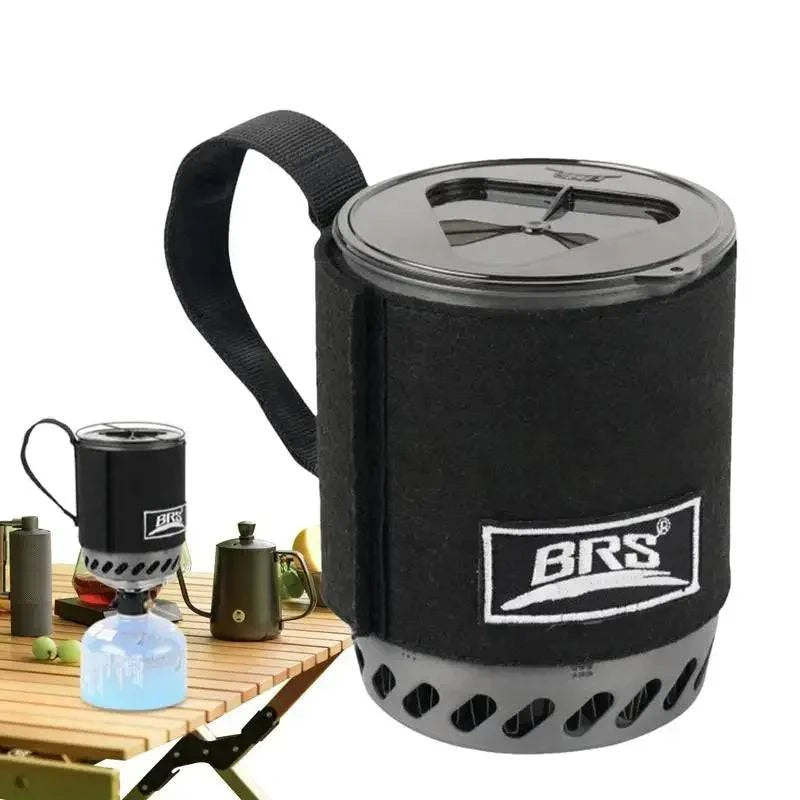 Trendy Casuals BRS 61 Jet Boil Camping Pot Stove With Heat Exchanger Portable Gas Stove Quick Burn Coffee Cup Furnace Backpacking Camp Burner