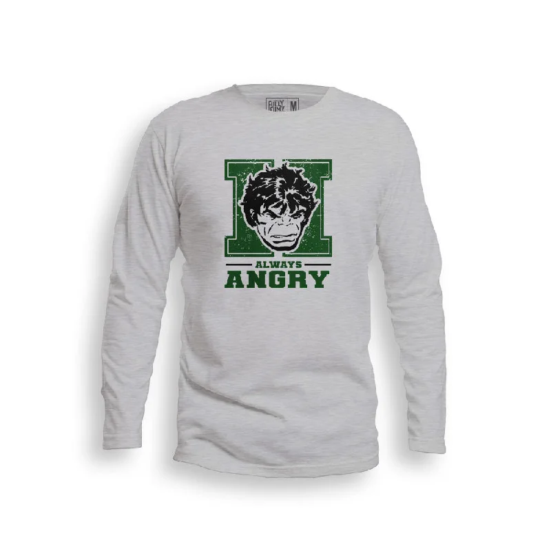 Layered Style Hulk Always Angry – Official Marvel Full Sleeve T-Shirt