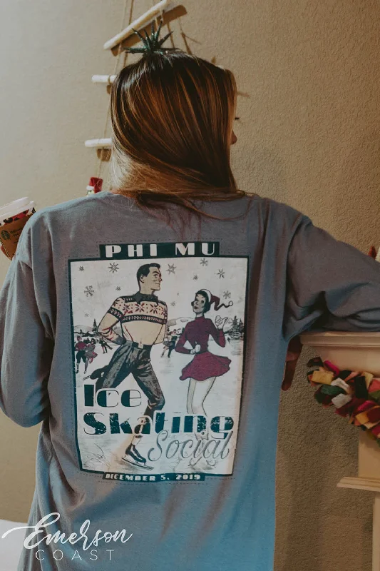 Fashionable Inner Wear Phi Mu Ice Skating Social Tshirt