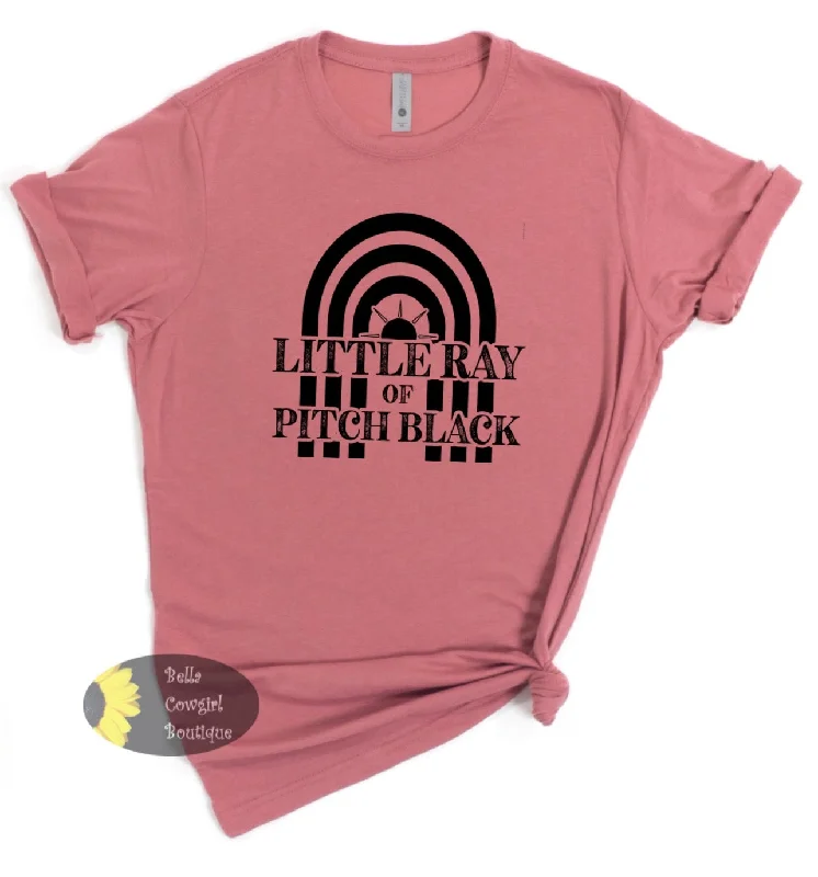 Cozy Chic Trends Little Ray Of Pitch Black T-Shirt