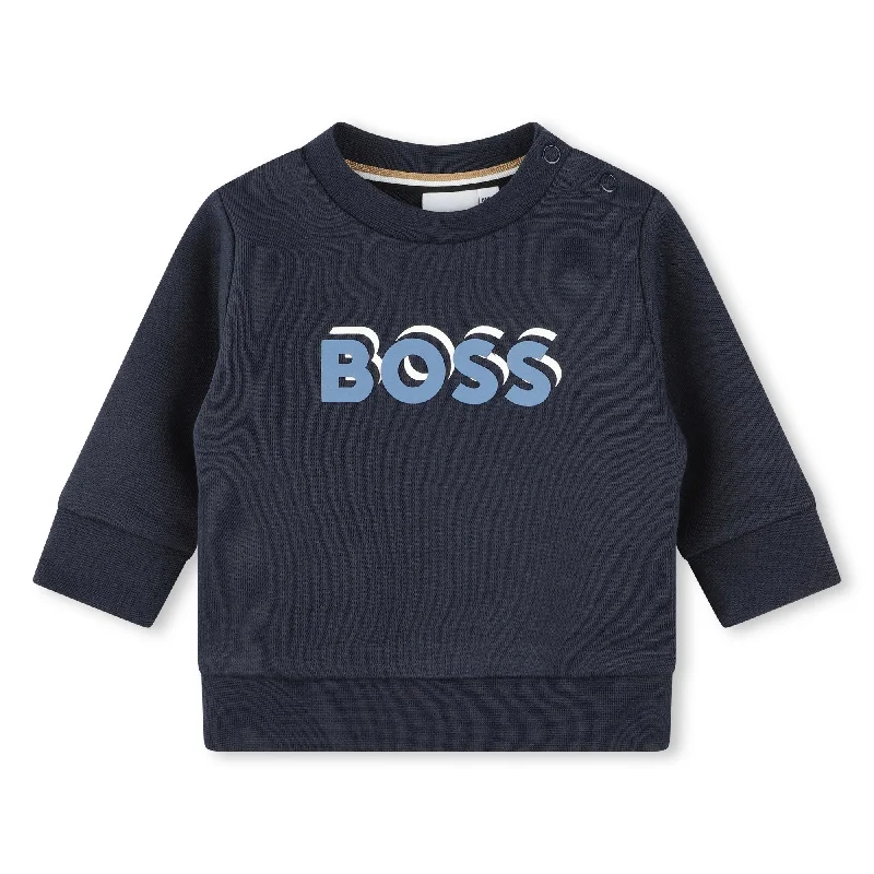 Easy Comfort Style Navy Logo Sweatshirt