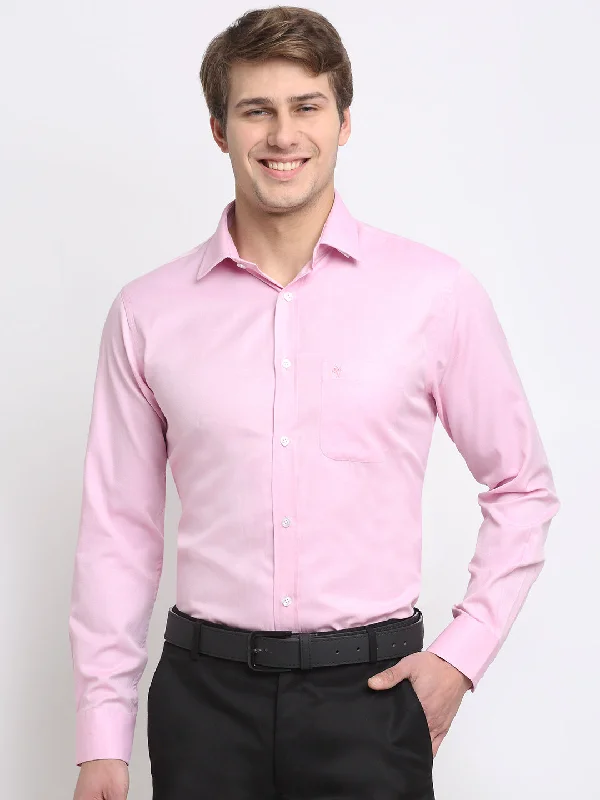 Knitted Design Men's Pink Shirt
