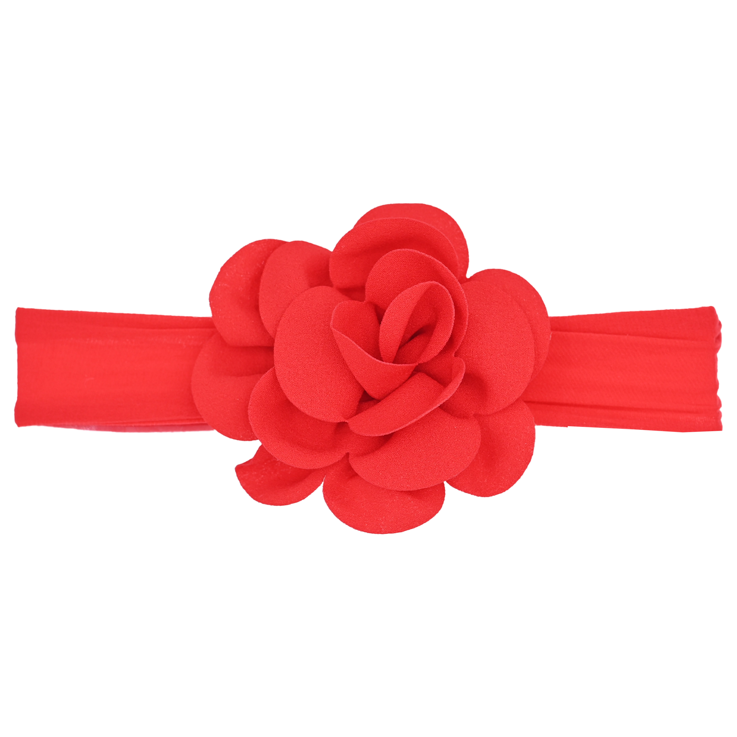 Relaxed Fit Wear Red Blooming Flower Headband