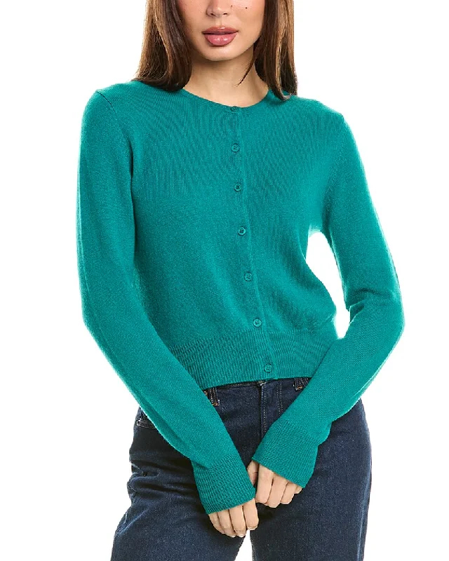 Easy Chic Forte Cashmere Cropped Cashmere Cardigan