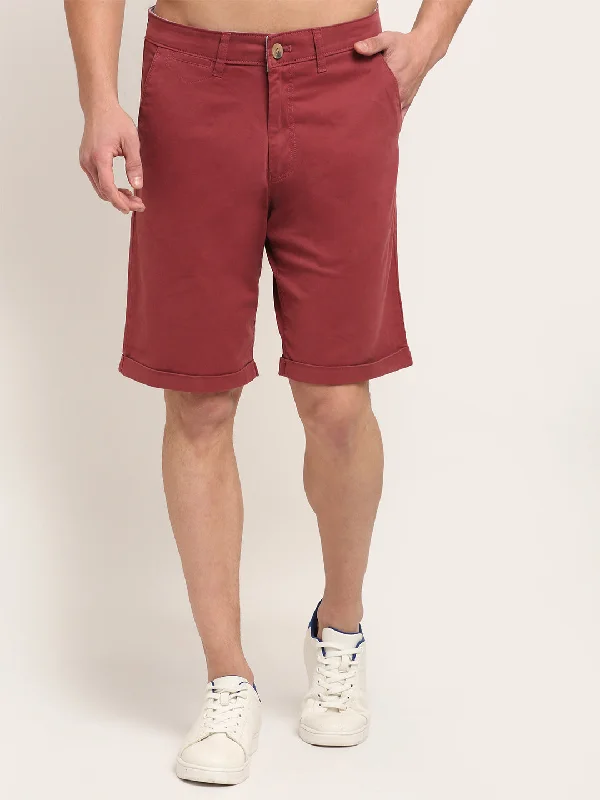 Fresh And Capable Rust Men Shorts