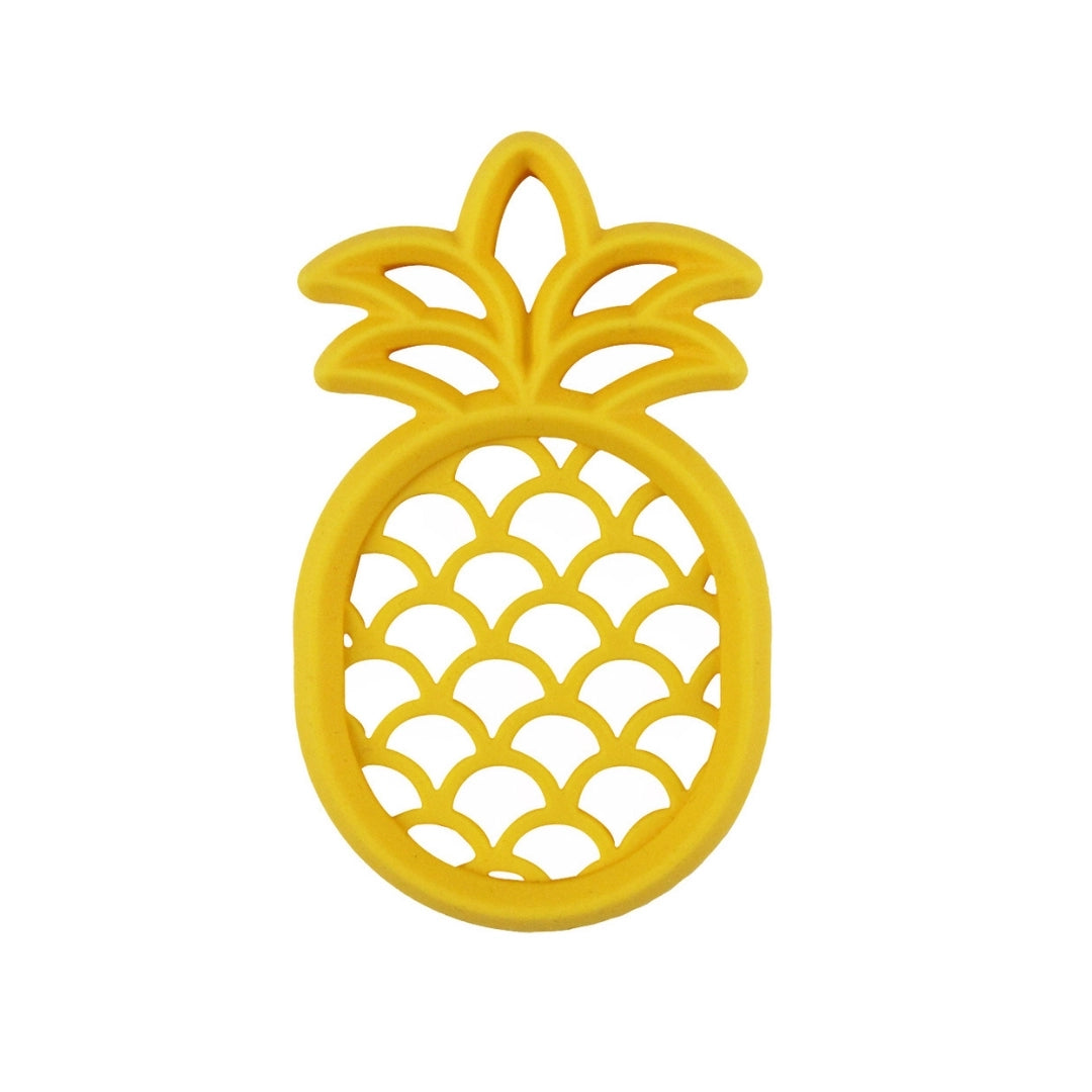 Soft Style Chew Crew Silicone Baby Teether | Pineapple