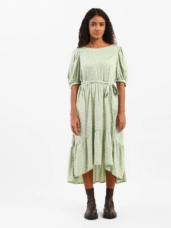 Fashion Must-have Women's Floral Print Round Neck Dress