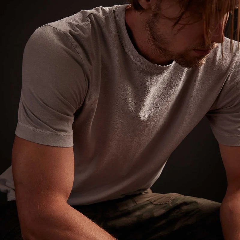 Comfortable Mind Short Sleeve Crew Neck - Fog Pigment