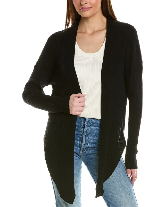 Exquisite Embroidery Autumn Cashmere Rib Cashmere Cardigan