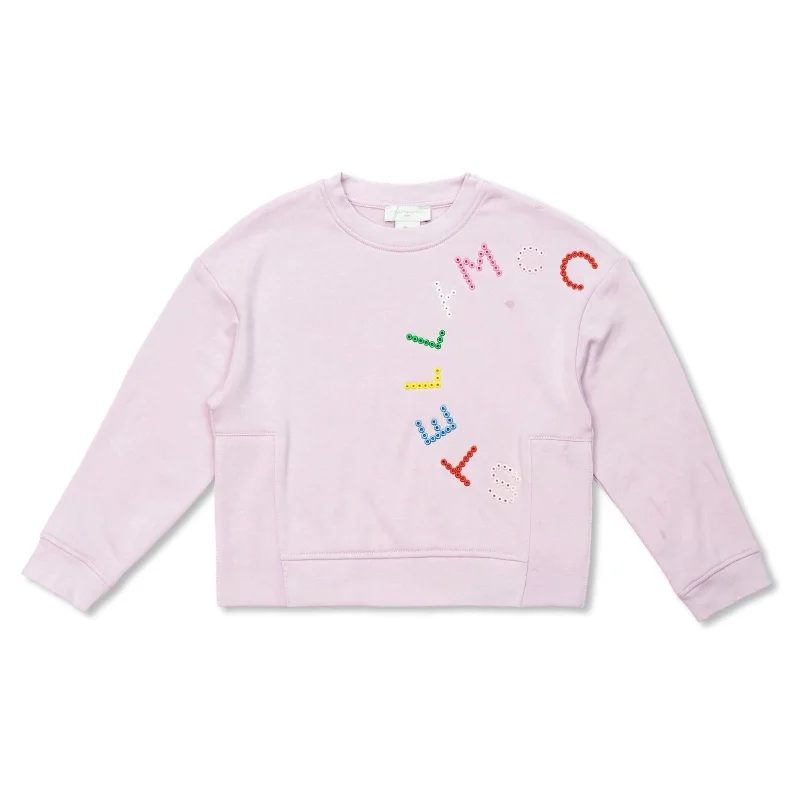 Soft Knitwear Purple Logo Dot Print Sweatshirt