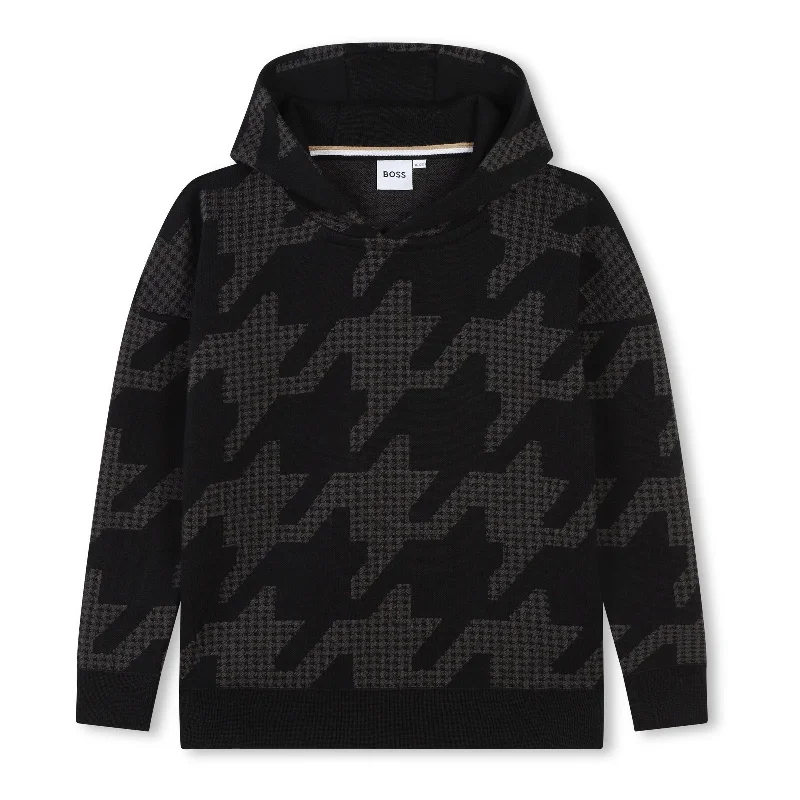 Ultra-lightweight Black Hooded Sweatshirt