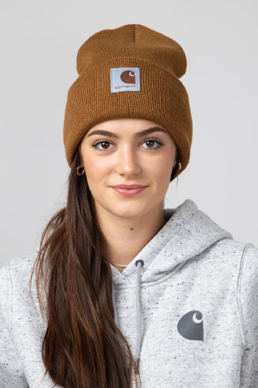 Personalized Design Carhartt Knit Satin Lined Beanies for Women in Brown | 106425-BRN Personalized Design Carhartt Knit Satin Lined Beanies for Women in Brown | 106425-BRN