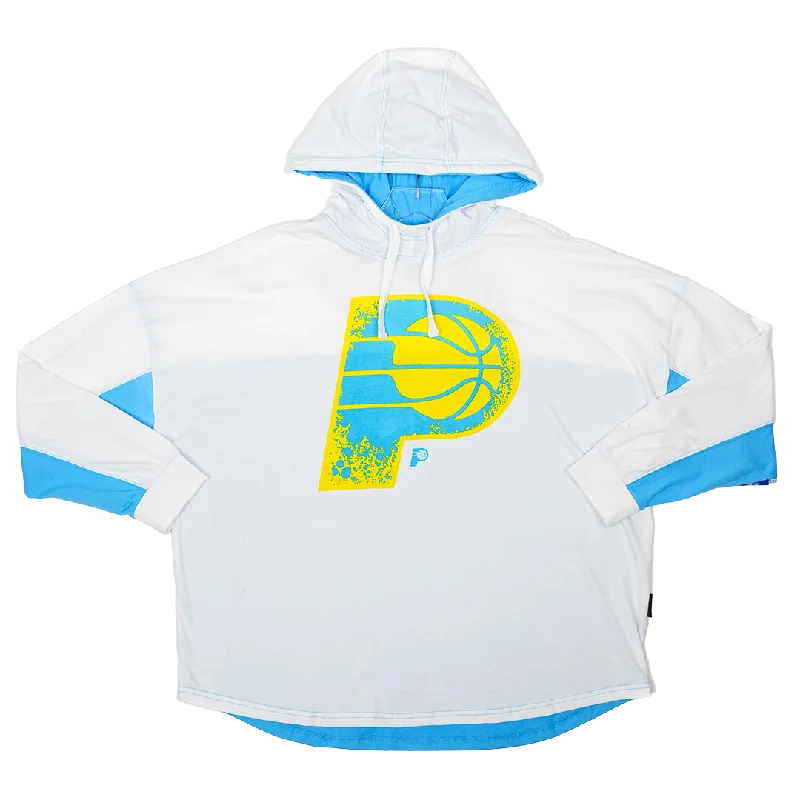 Sports And Leisure Women’s Indiana Pacers 24-25’ CITY EDITION Rally Hooded Sweatshirt in White by Stadium Essentials