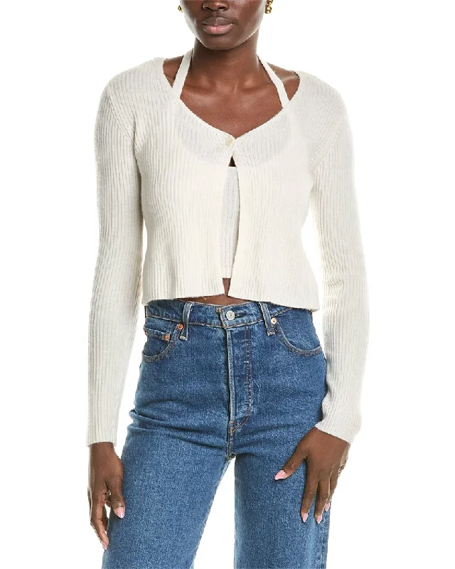 Dynamic Fashion NAADAM Set In Wool & Cashmere-Blend Cardigan & Top