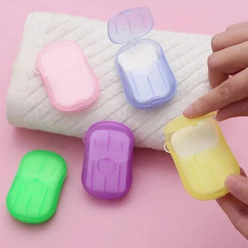 Comfort Fit Portable Bathroom Soap Slices Bath Hand Washing Slice Sheets Outdoor Travel Scented Foaming Soap Paper Bath Clean Soap Tablets
