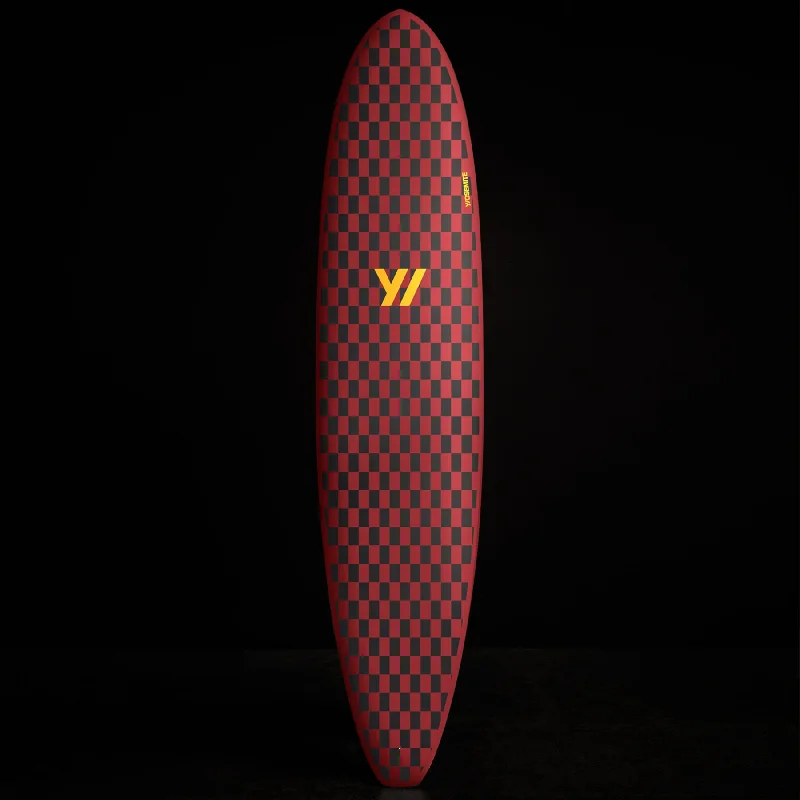 Bright Colors Y/OSEMITE  Checkered Longboard 7'10" - Black/Sunstone