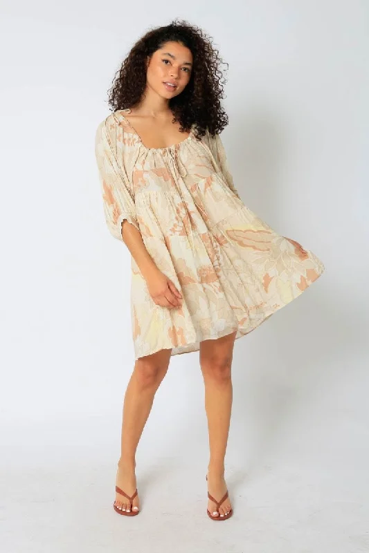 Cozy Lounge Wear Goddess Babydoll Mini Dress