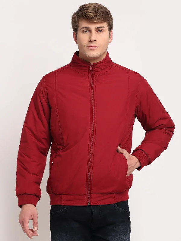 Relaxed Dresses Men's Maroon Jacket