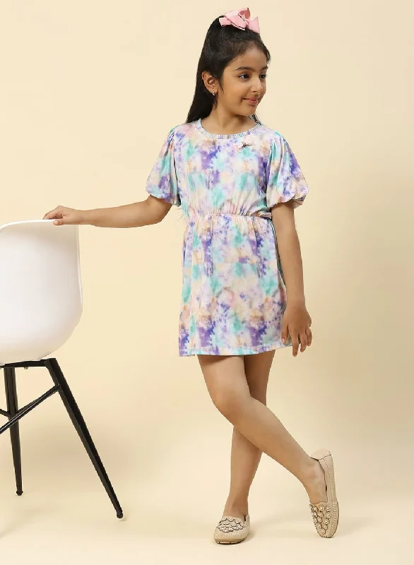 Must-have For Fashion Girls Purple Printed Dress