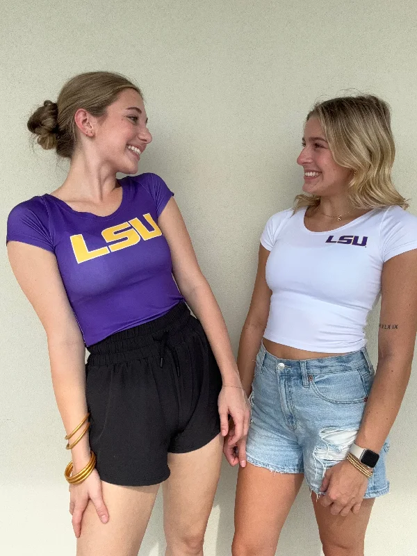 Basic Comfort LSU Babydoll Crop - White