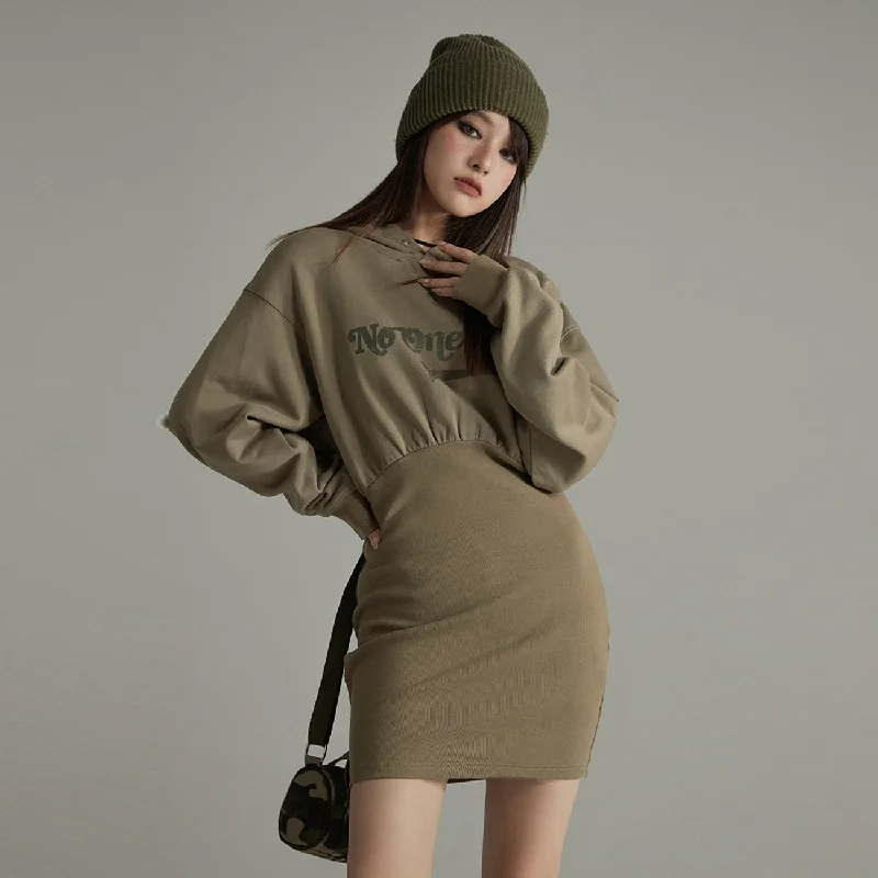 Retro Design Noe Chic Hoodie Dress
