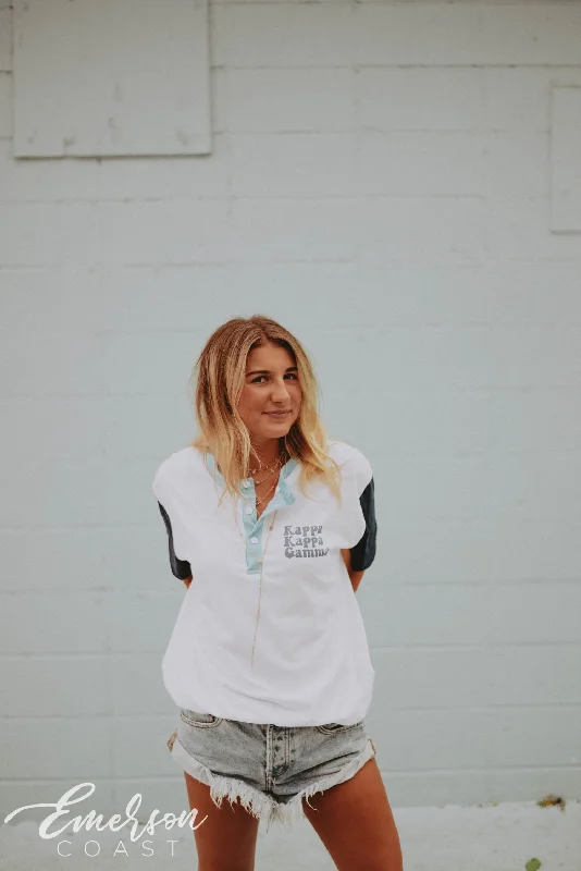 Celebrity Style KKG Colorblock Henley Tee