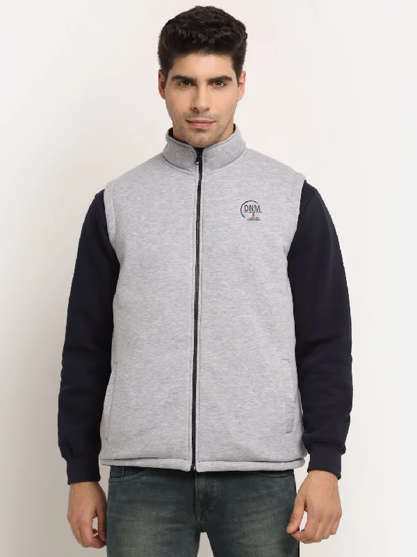 Youthful Style Grey Melange & Black Men's Reversible Jacket