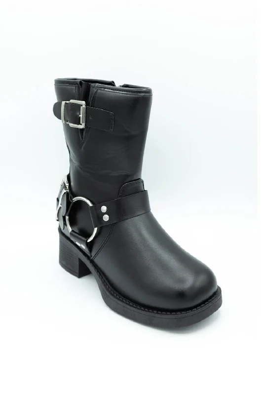 Elegant Temperament Top Moda Irene Booties for Women in Black | IRENE-1 BLACK