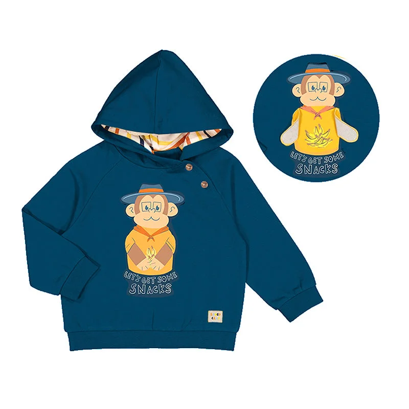 Weekend Wear Blue Snacks Graphic Hoodie