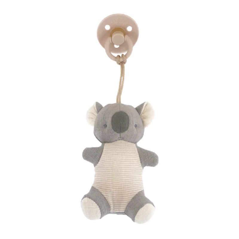 Comfortable Tops Bitzy Pal Koala Natural Rubber Pacifier & Stuffed Animal