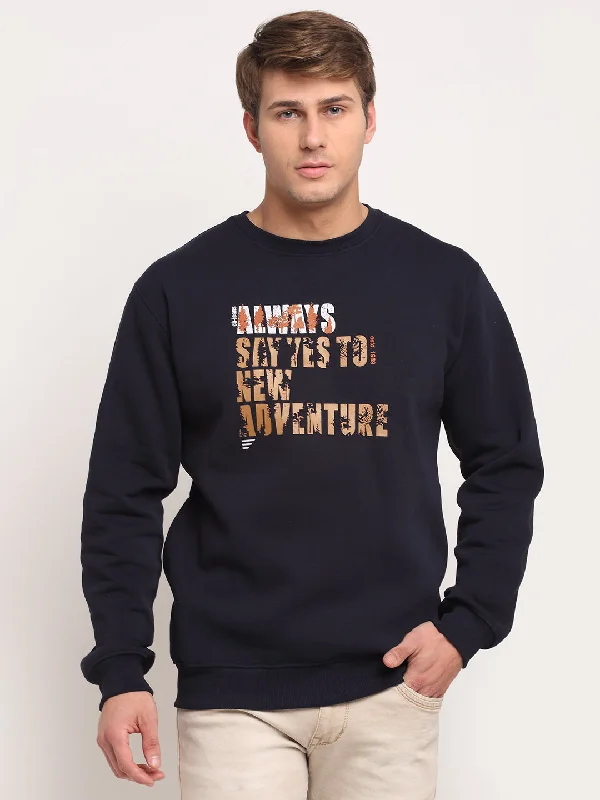 Comfortable Sweaters Navy Sweatshirt for Men's