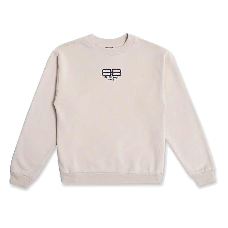 Soft Style Beige Logo Sweatshirt