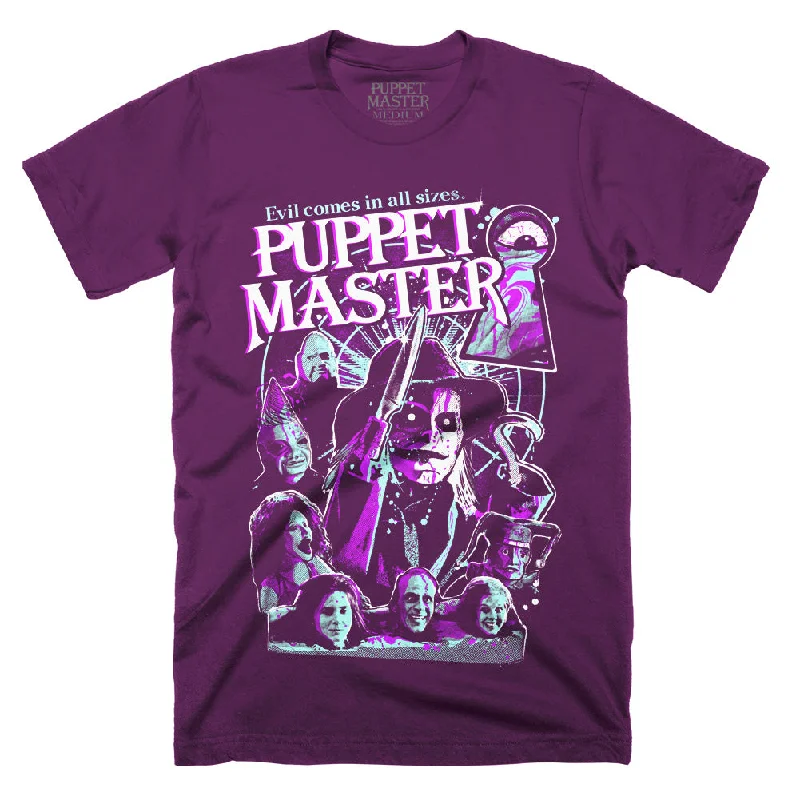 Dessert Matching Puppet Master Evil Comes In All Sizes Purple T-Shirt
