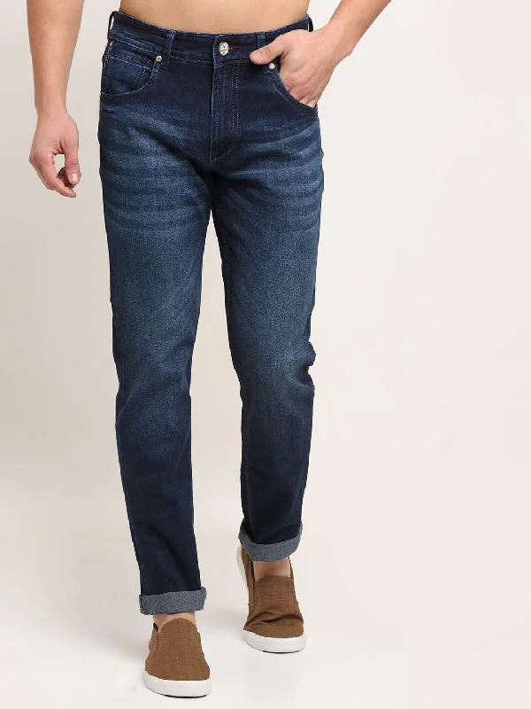 Fashion Innovation Men's Ultra Narrow fit Light Fade Dark Carbon blue  Jeans