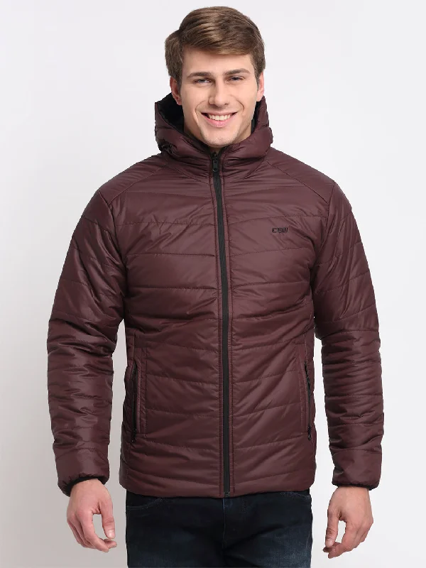 Easy Style Men's Wine Black Reversible Jacket