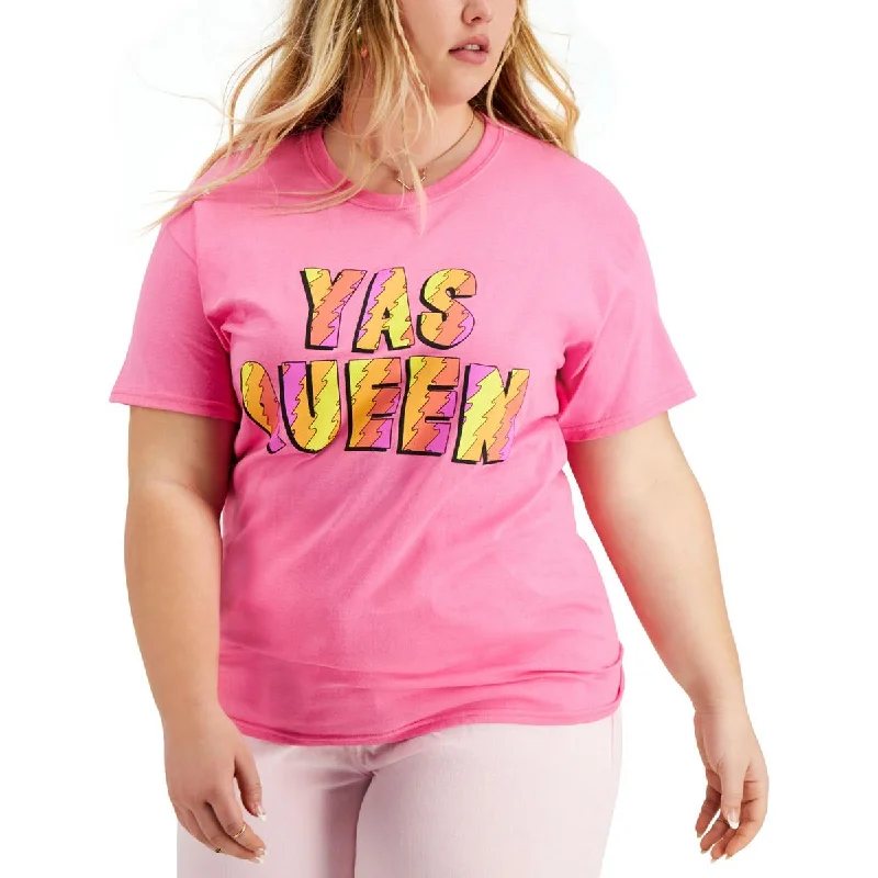 Cozy Footwear Plus Womens Crewneck Short Sleeve Graphic T-Shirt