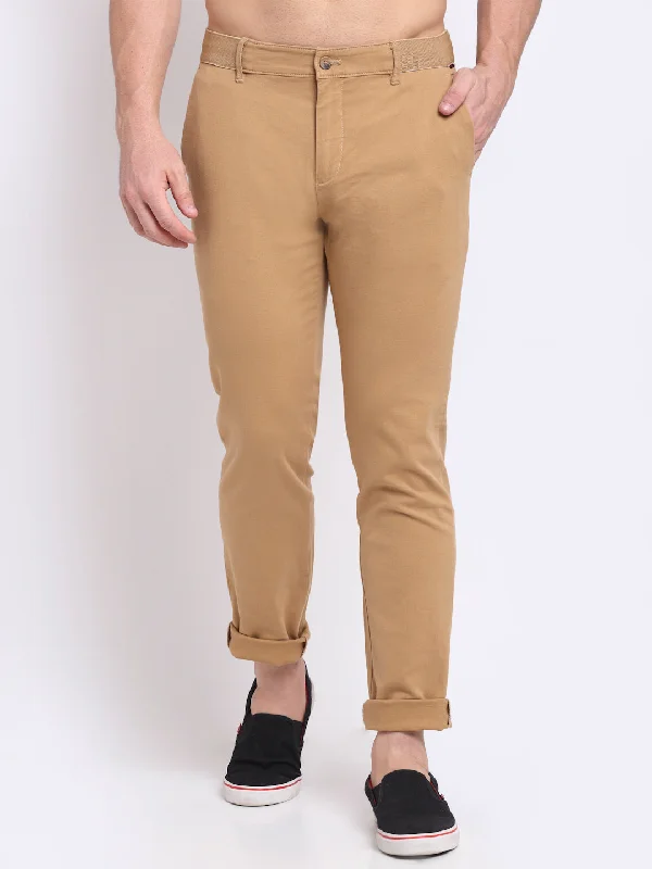 Everyday Outfits Men's Casual Flat front Khaki  Trousers
