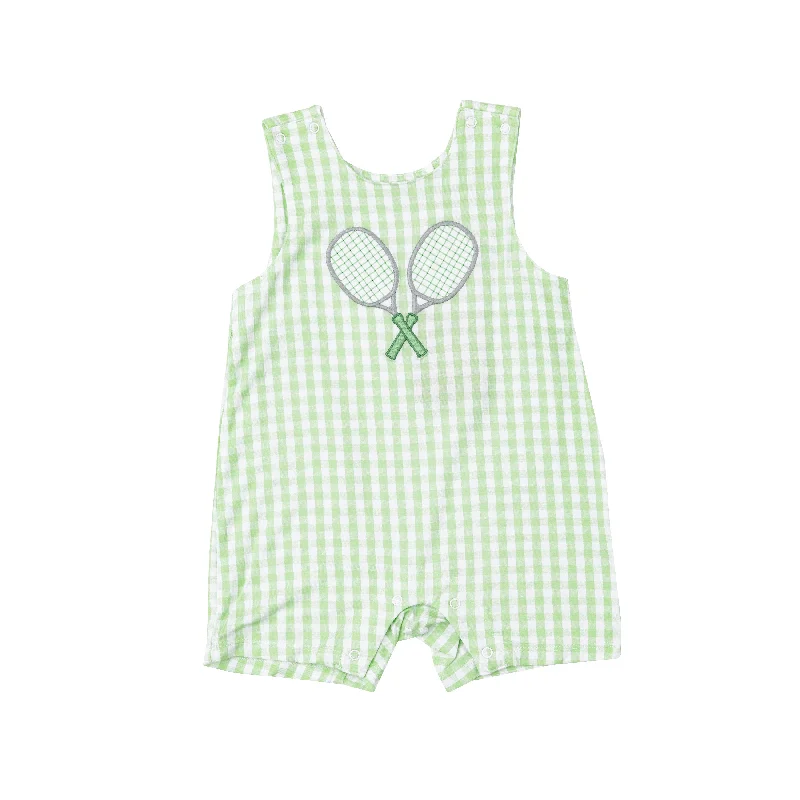 High-end Sense Boys Gingham Tennis Romper