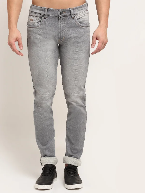 Exquisite Craftsmanship Men's Ultra Narrow fit Medium Fade Grey  Jeans