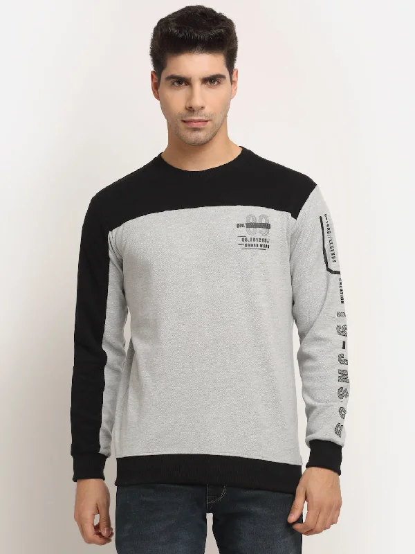 Fashionable Items Men's Grey Melange Sweatshirt