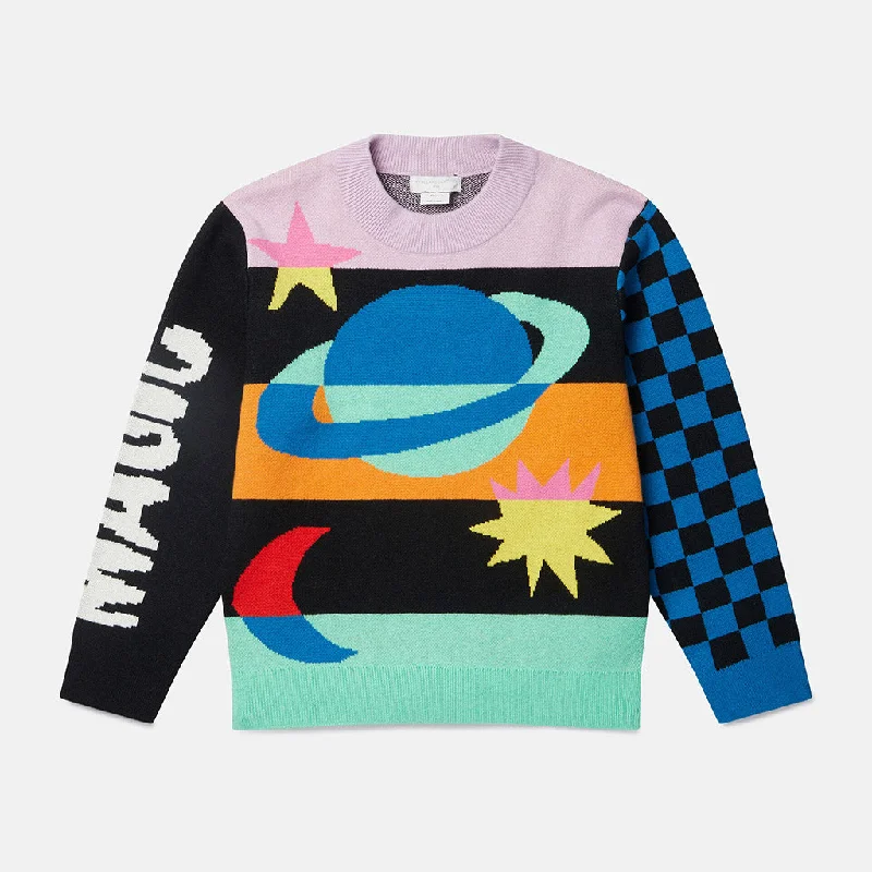 Fashionable Inner Wear Multicolor Cosmic Knit Sweater