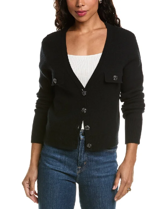 Classic Style Elie Tahari Jewel Button Wool & Cashmere-Blend Cardigan