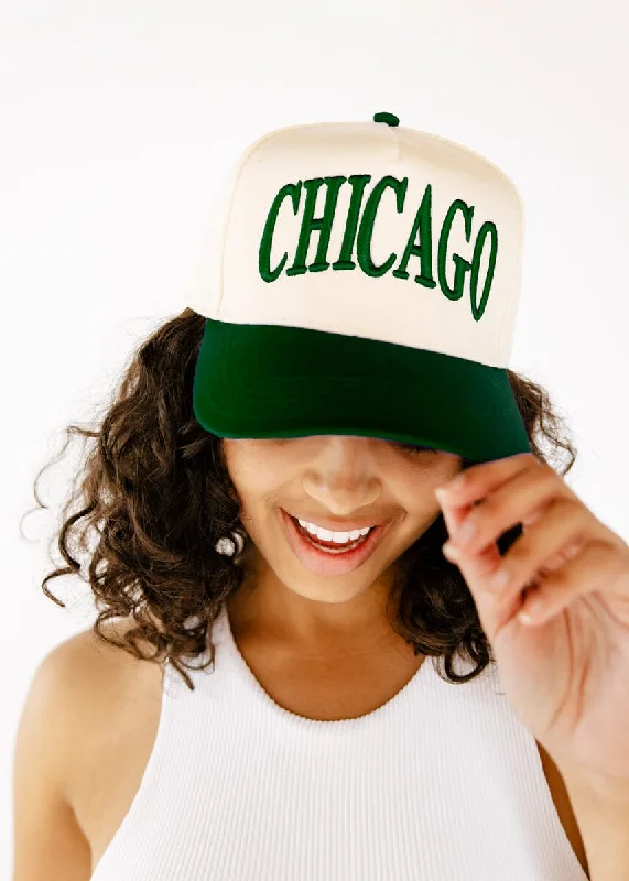 Soft Fabrics Chicago Puff Baseball Cap - Green