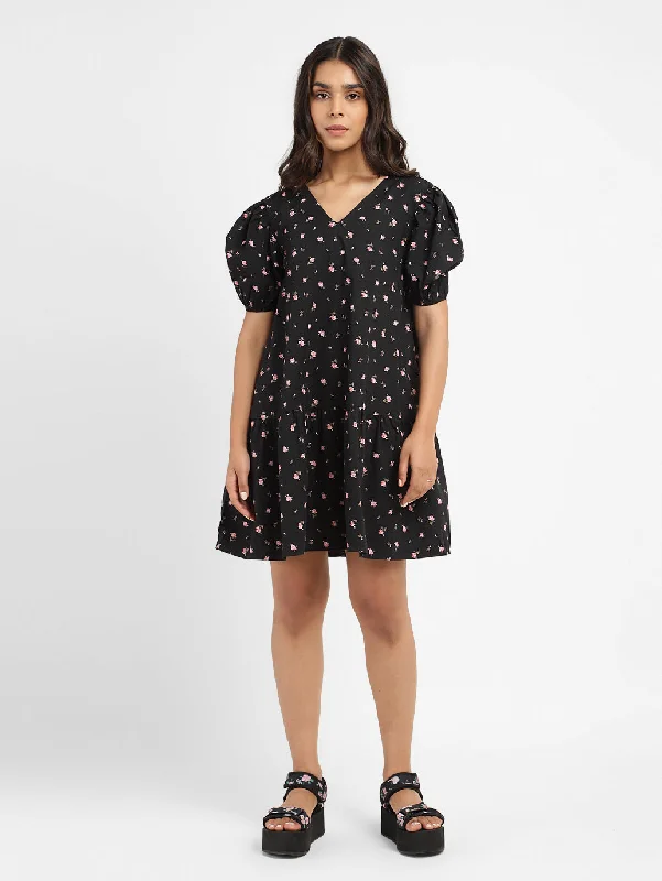Dynamic Fashion Women's Floral Print Round Neck Dress