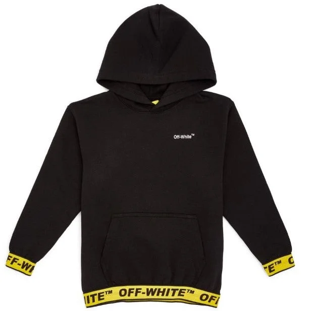 Simple Comfort Black Off Industrial Hoodie