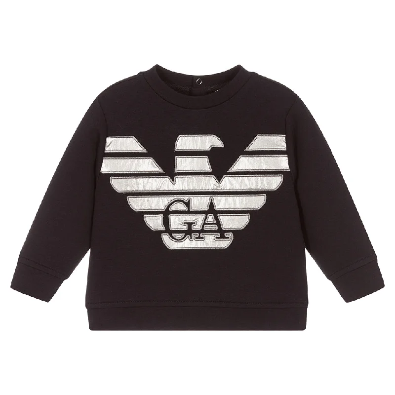 Cozy Apparel Navy Blue Logo Sweatshirt